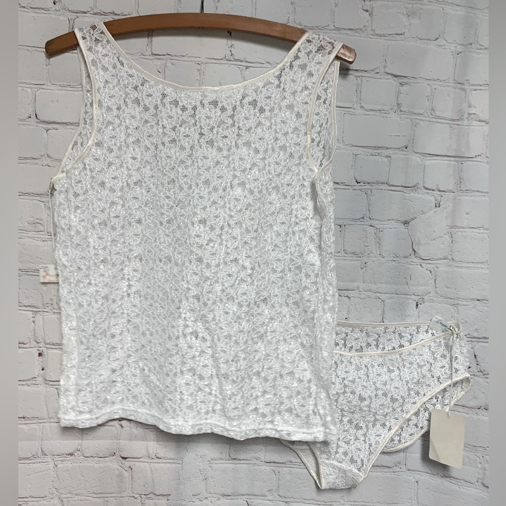 NEW Deadstock Undercover Wear White Lace Sleepwear Set USA Size M - Picture 1 of 6